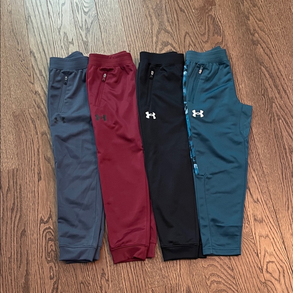 NWT Under Armour Kids' Jogger Pants - Blue, Red, Black, Gray